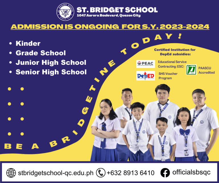 Admissions – St. Bridget School Quezon City